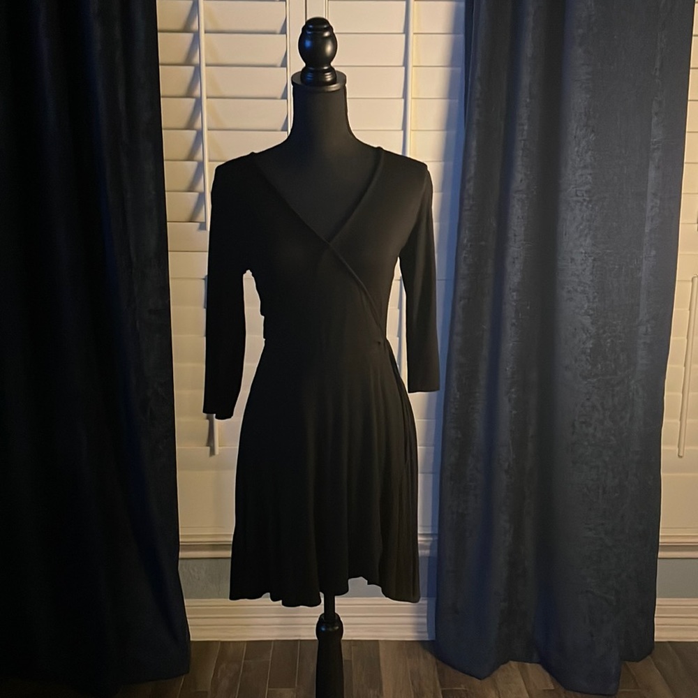 Black wrap dress